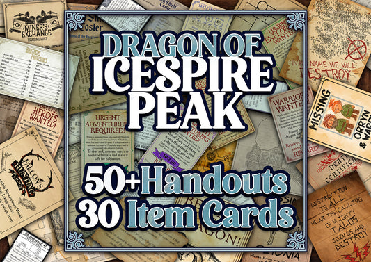 Dragon of Icespire Peak D&D Handouts - Campaign Assets - DnD - Resources - Phandalin - Talos - RPG - Roleplaying - Printable - Starter Set