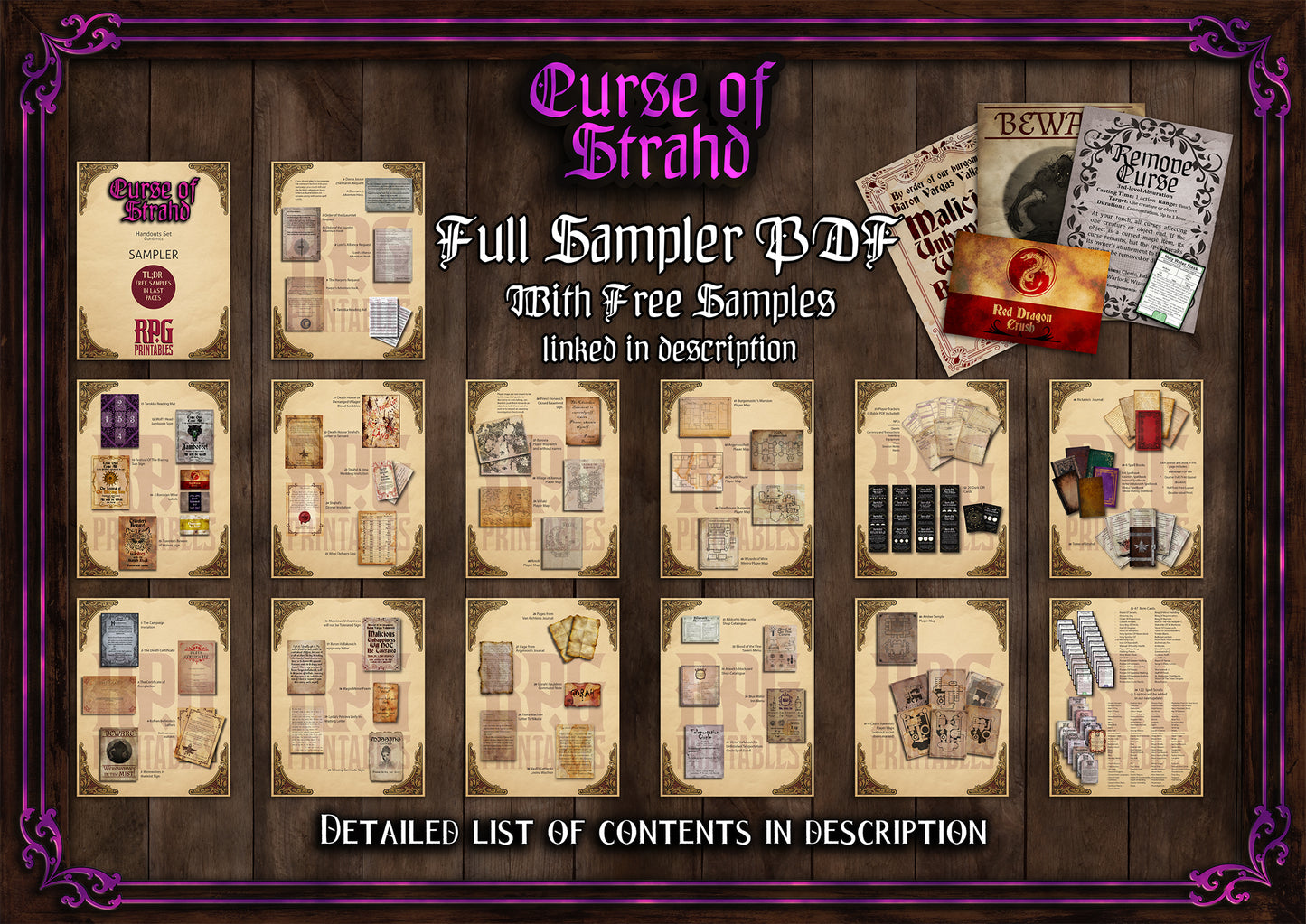 Curse of Strahd 140 + D&D Handouts and Assets Bundle - DnD - Dungeons and Dragons - Resources - Barovia - DM Gift - DnD - VTT - Printable