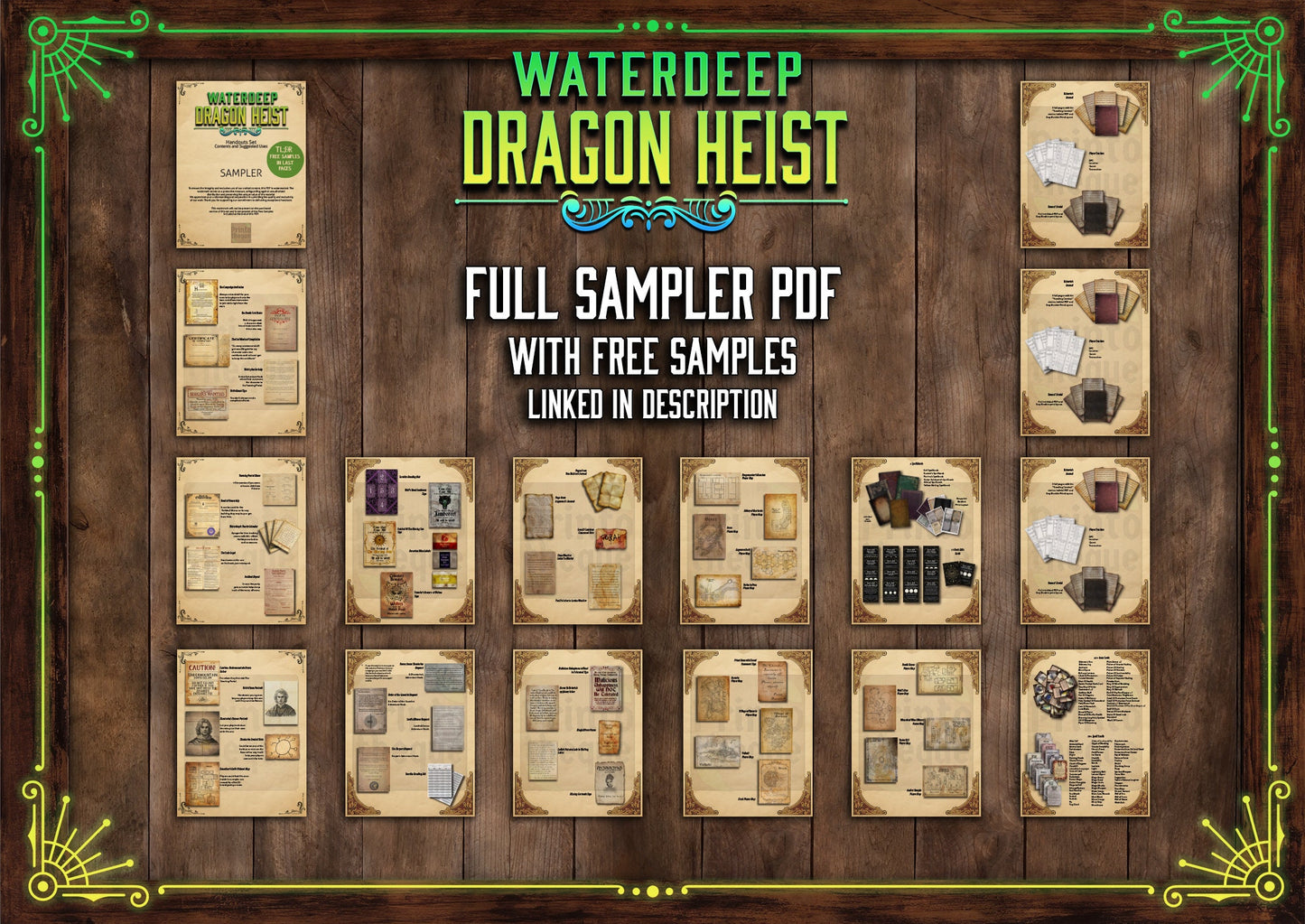 Waterdeep Dragon Heist 140 + D&D Handouts and Assets Bundle - Dungeons and Dragons - Resources - Lords - DM Gift - Faction - VTT - Printable