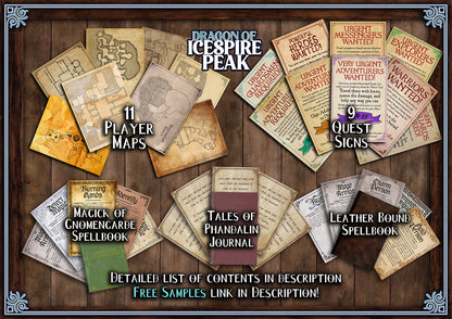 Dragon of Icespire Peak D&D Handouts - Campaign Assets - DnD - Resources - Phandalin - Talos - RPG - Roleplaying - Printable - Starter Set
