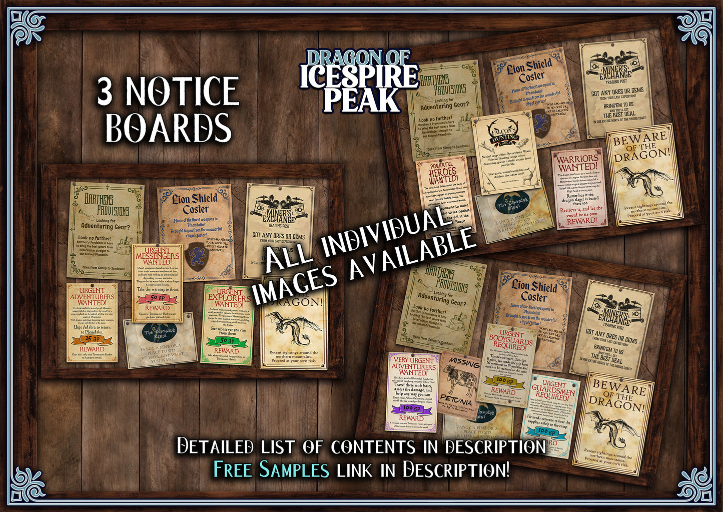 Dragon of Icespire Peak D&D Handouts - Campaign Assets - DnD - Resources - Phandalin - Talos - RPG - Roleplaying - Printable - Starter Set