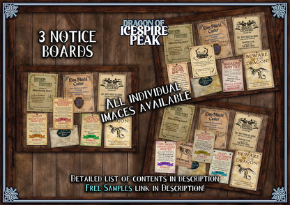 Dragon of Icespire Peak D&D Handouts - Campaign Assets - DnD - Resources - Phandalin - Talos - RPG - Roleplaying - Printable - Starter Set