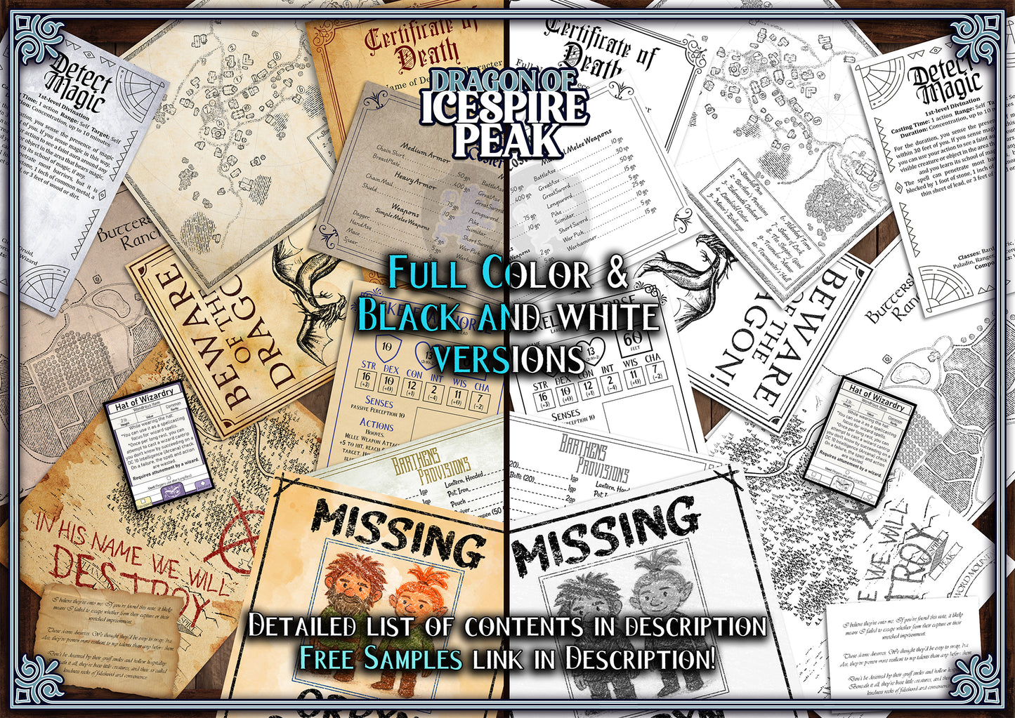 Dragon of Icespire Peak D&D Handouts - Campaign Assets - DnD - Resources - Phandalin - Talos - RPG - Roleplaying - Printable - Starter Set