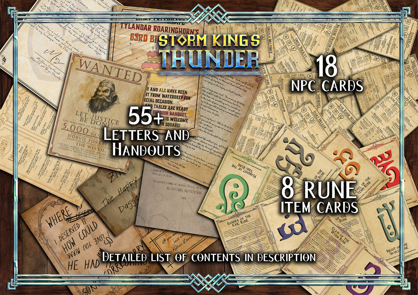 Storm King's Thunder D&D Handouts Bundle - Campaign Assets - Dungeons and Dragons - Spell Scrolls - Giants - Player Maps - Letters - Items