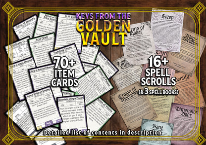 Keys from the Golden Vault 100+ DnD Handouts Bundle - Campaign Assets - Resources - DM Gifts - Starter - Printable - Dungeons and Dragons