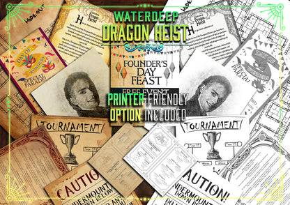 Waterdeep Dragon Heist 140 + D&D Handouts and Assets Bundle - Dungeons and Dragons - Resources - Lords - DM Gift - Faction - VTT - Printable