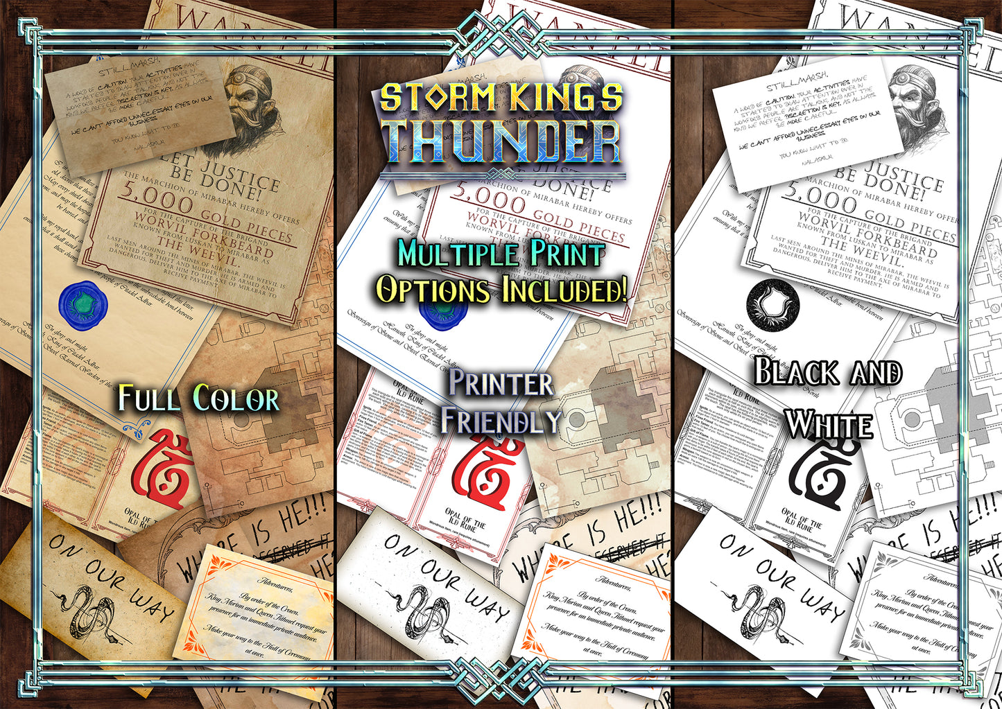 Storm King's Thunder D&D Handouts Bundle - Campaign Assets - Dungeons and Dragons - Spell Scrolls - Giants - Player Maps - Letters - Items