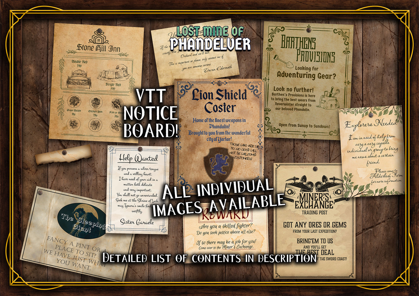 Lost Mine of Phandelver  D&D Handouts  Bundle - Campaign Assets - DnD - Resources - DM Gifts - DnD Starter Set - RPG Learning - Printable