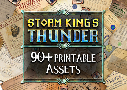 Storm King's Thunder D&D Handouts Bundle - Campaign Assets - Dungeons and Dragons - Spell Scrolls - Giants - Player Maps - Letters - Items