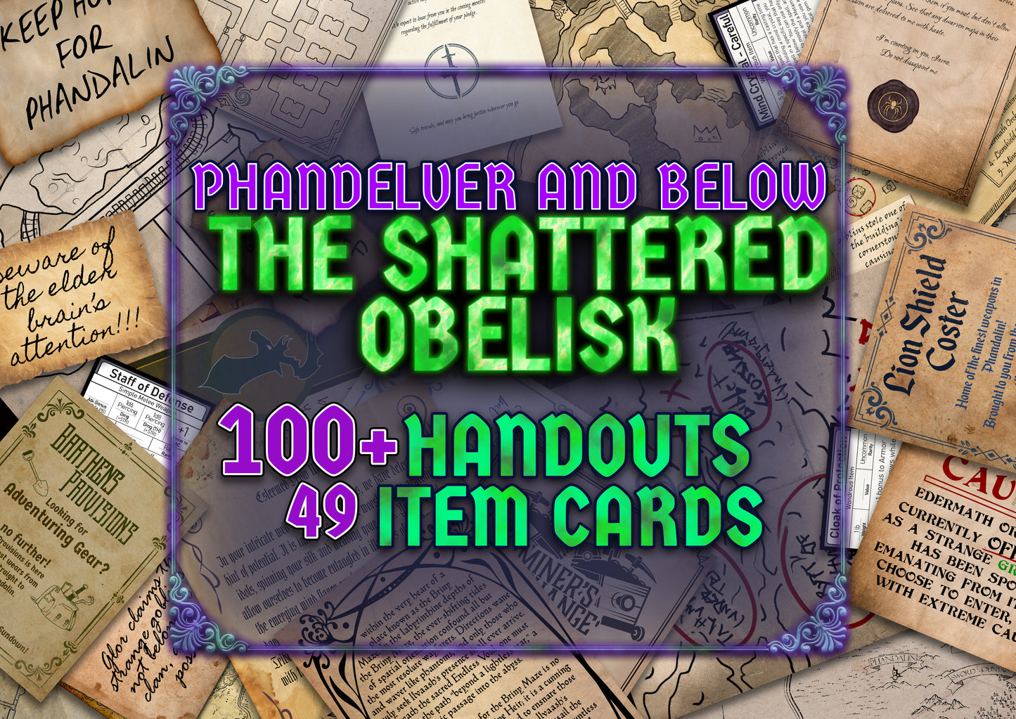 Phandelver and Below The Shattered Obelisk D&D Handouts  Bundle - Campaign Assets - DnD - Resources - DM Gifts - DnD Starter - Printable