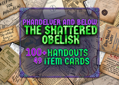 Phandelver and Below The Shattered Obelisk D&D Handouts  Bundle - Campaign Assets - DnD - Resources - DM Gifts - DnD Starter - Printable