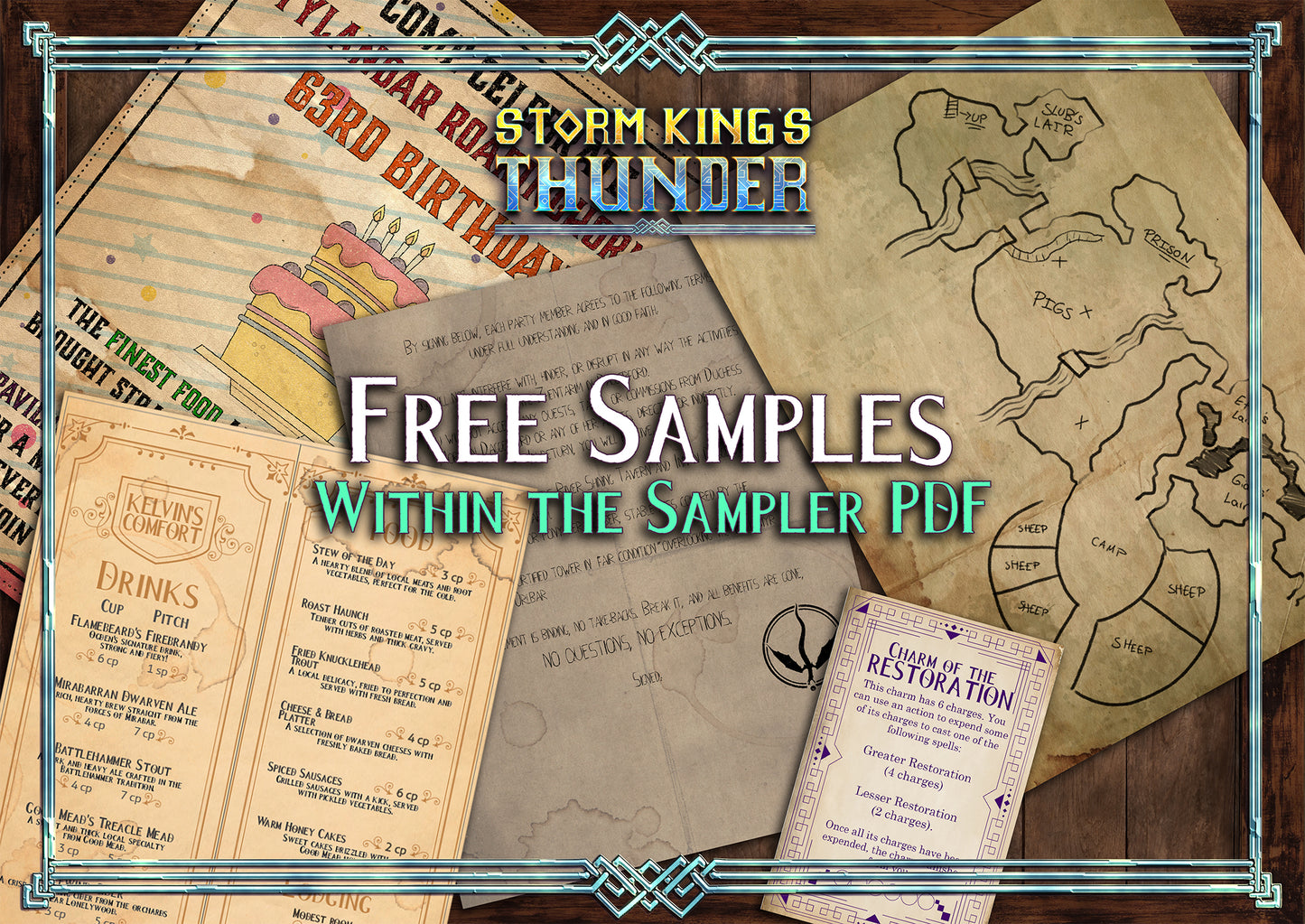 Storm King's Thunder D&D Handouts Bundle - Campaign Assets - Dungeons and Dragons - Spell Scrolls - Giants - Player Maps - Letters - Items