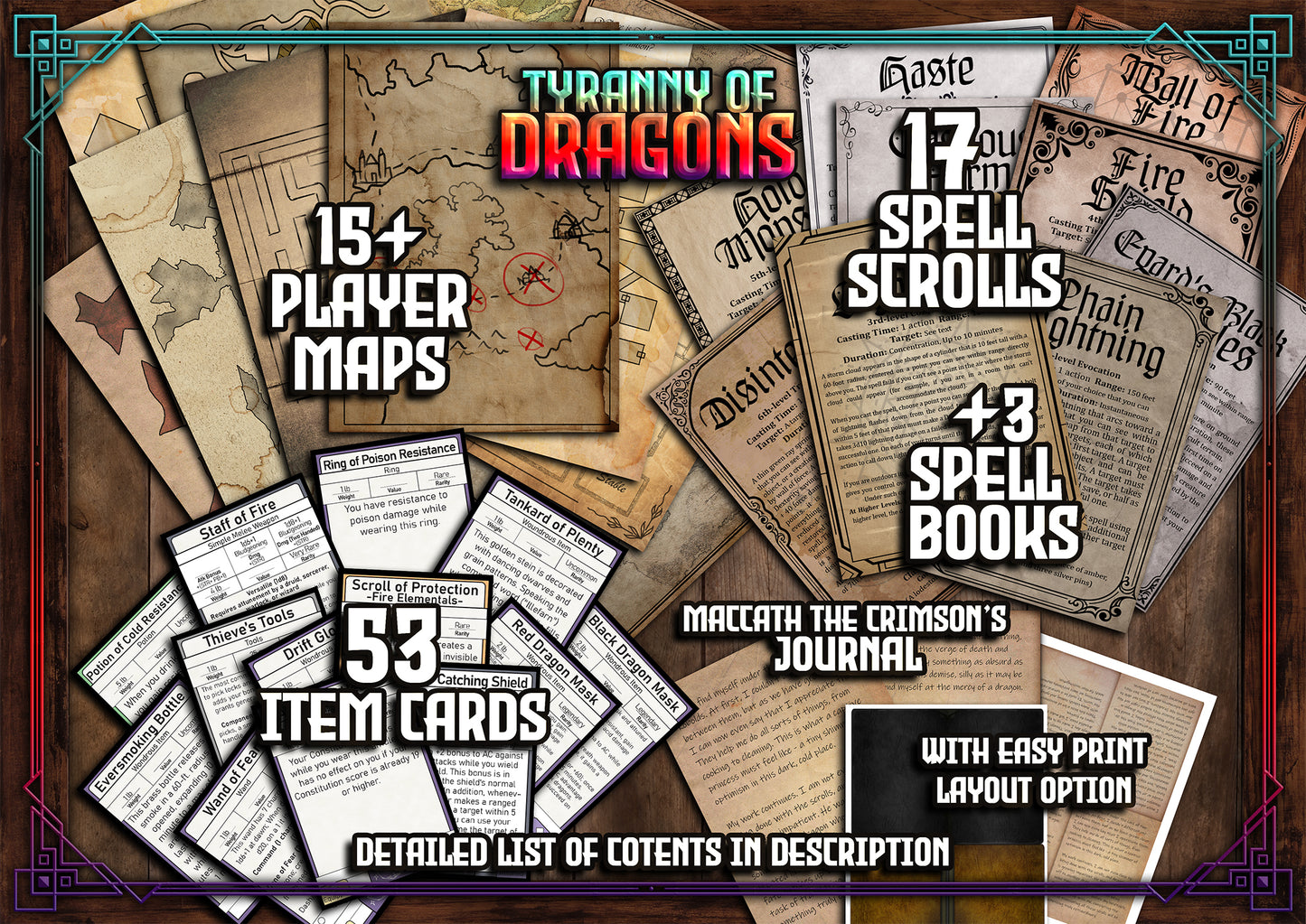 Tyranny of Dragons 90 + D&D Handouts and Assets Bundle - DnD - Dungeons and Dragons - Maps - Waterdeep - DM Gift - VTT - Printable - Tiamat
