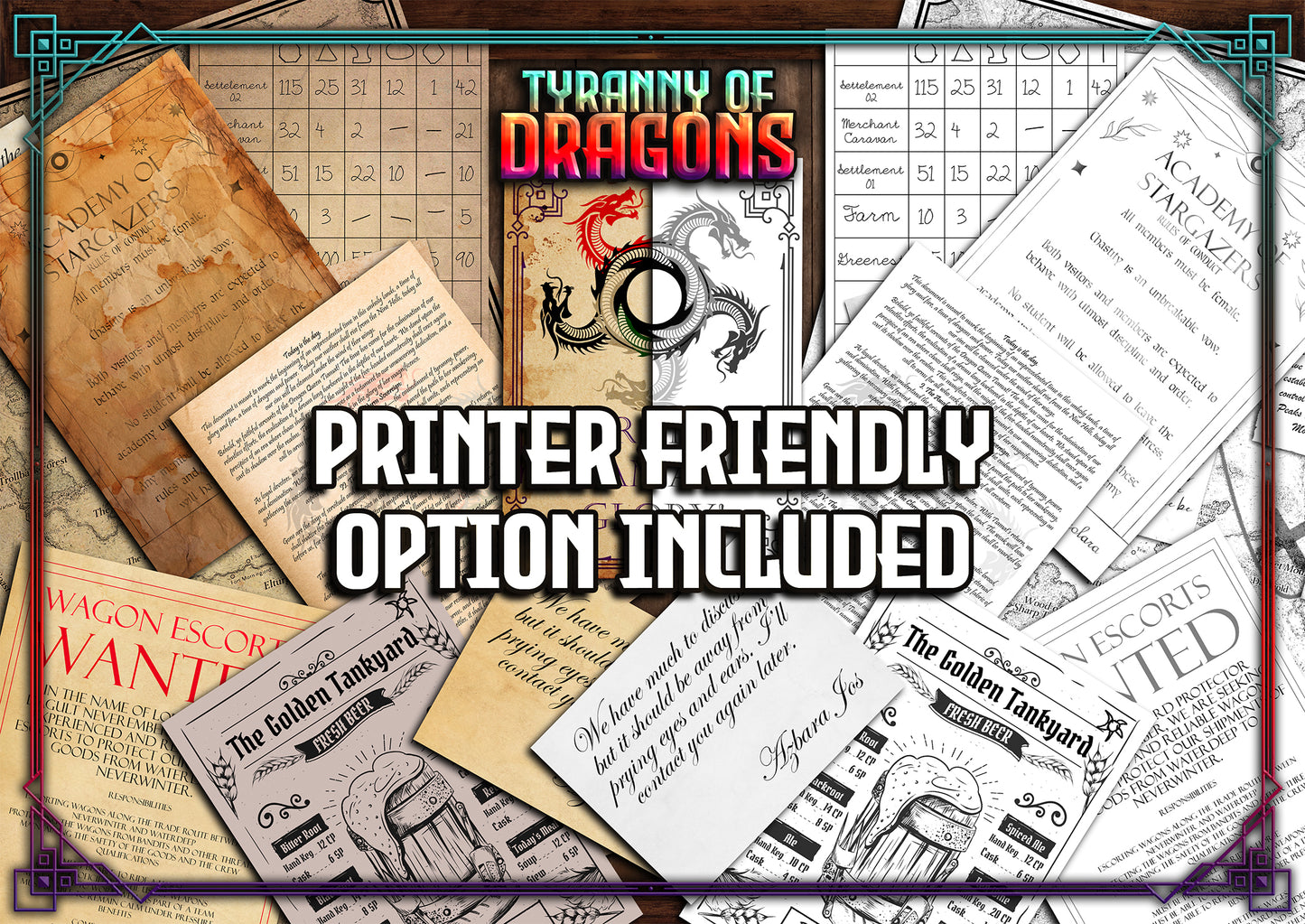Tyranny of Dragons 90 + D&D Handouts and Assets Bundle - DnD - Dungeons and Dragons - Maps - Waterdeep - DM Gift - VTT - Printable - Tiamat