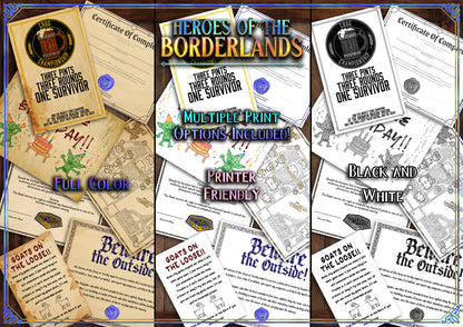 Heroes of the Borderlands D&D Handouts: 60+ Printable Immersive Letters, Scrolls and More! (Digital Download)