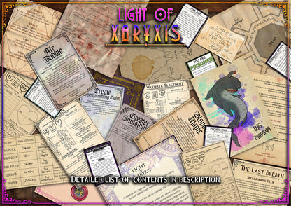 Light of Xaryxis: 50 + Printable Immersive printable assets! (Digital Download)
