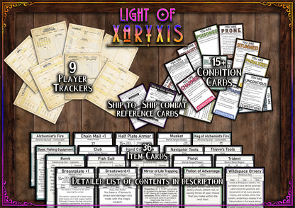Light of Xaryxis: 50 + Printable Immersive printable assets! (Digital Download)