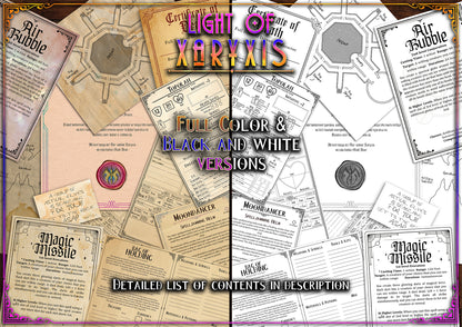 Light of Xaryxis: 50 + Printable Immersive printable assets! (Digital Download)