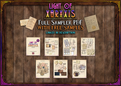 Light of Xaryxis: 50 + Printable Immersive printable assets! (Digital Download)