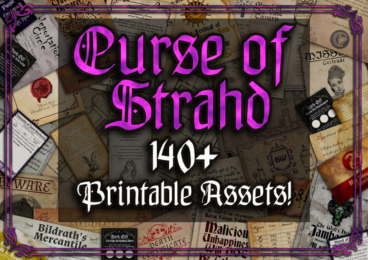 Curse of Strahd 140 + D&D Handouts and Assets Bundle - DnD - Dungeons and Dragons - Resources - Barovia - DM Gift - DnD - VTT - Printable