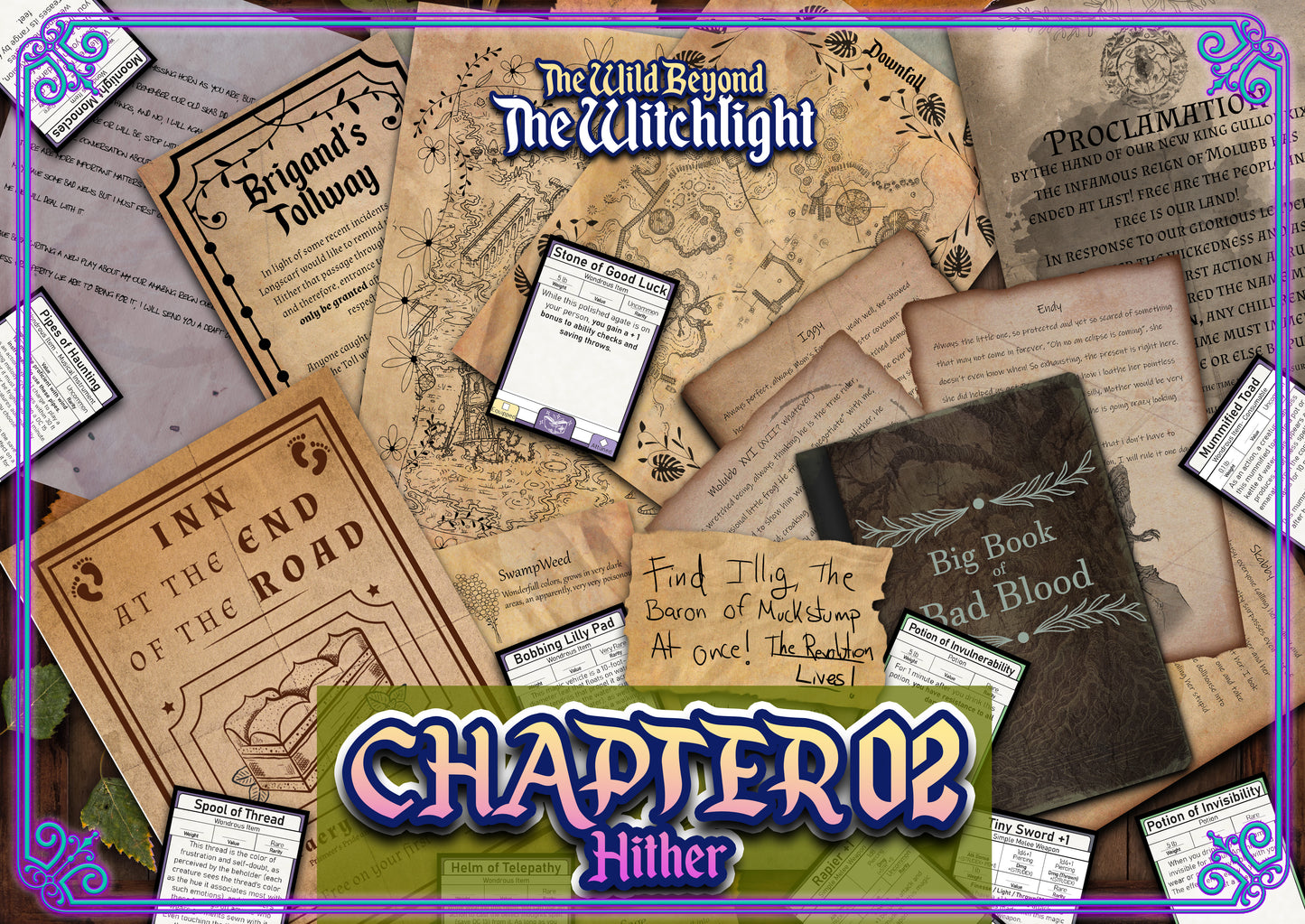 Wild Beyond the Witchlight D&D Handouts - Campaign Assets - DnD - Resources - Hither - Thiter - Yon - Palace of Hearts Desire - Printable
