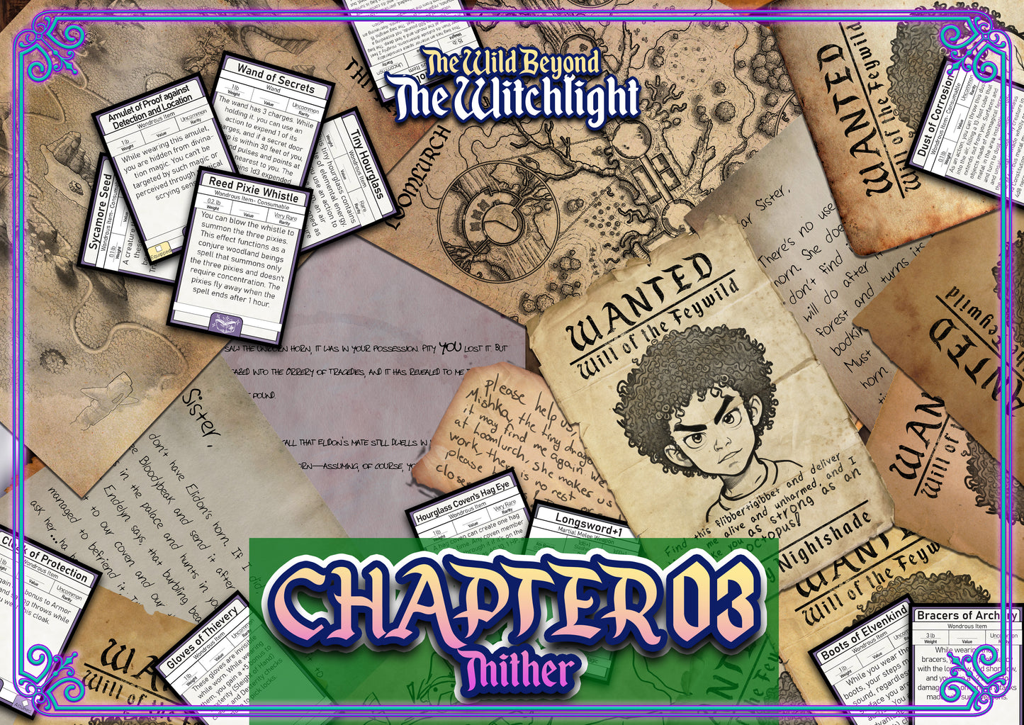 Wild Beyond the Witchlight D&D Handouts - Campaign Assets - DnD - Resources - Hither - Thiter - Yon - Palace of Hearts Desire - Printable