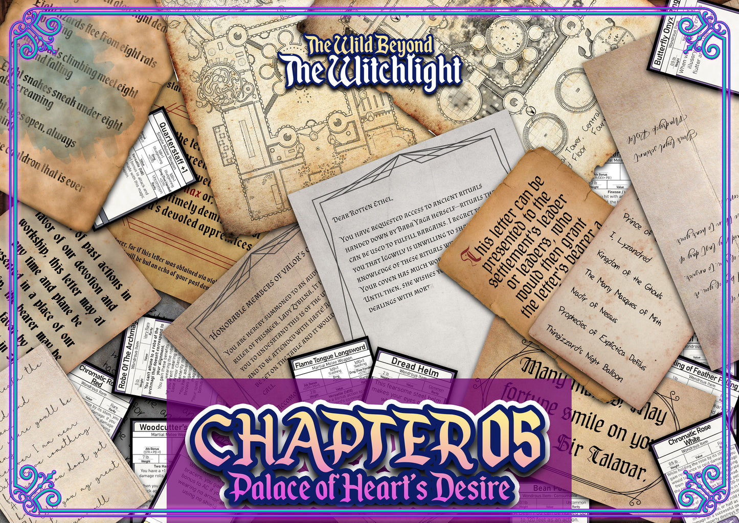 Wild Beyond the Witchlight D&D Handouts - Campaign Assets - DnD - Resources - Hither - Thiter - Yon - Palace of Hearts Desire - Printable
