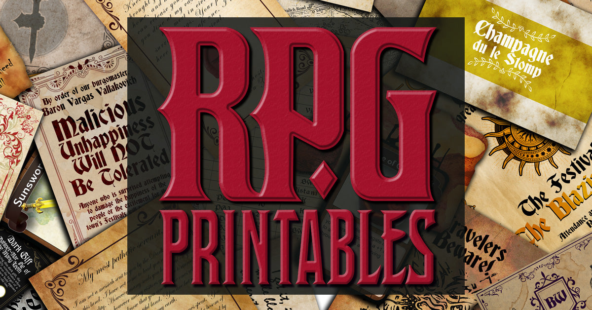 Free Samples RPG Printables