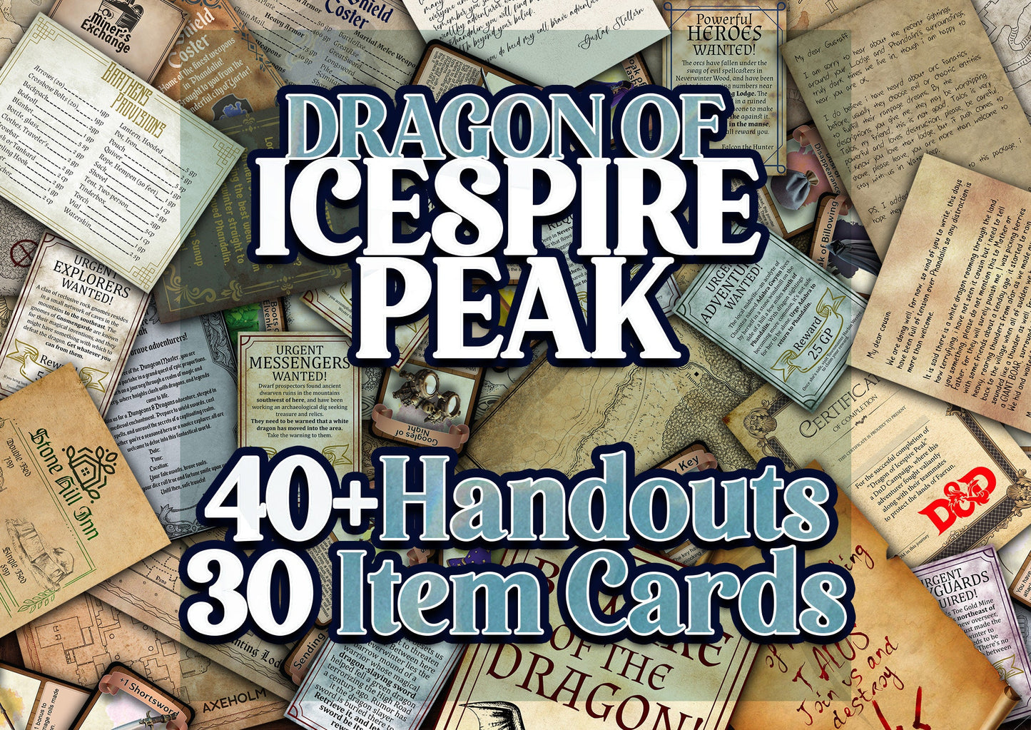 Dragon of Icespire Peak D&D Handouts - Campaign Assets - DnD - Resources - Phandalin - Talos - RPG - Roleplaying - Printable - Starter Set