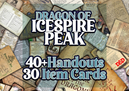 Dragon of Icespire Peak D&D Handouts - Campaign Assets - DnD - Resources - Phandalin - Talos - RPG - Roleplaying - Printable - Starter Set