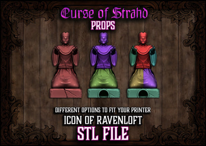 z Curse of Strahd 3D Printable Prop - Icon Of Ravenloft - Dice Tower - STL FILES ONLY -DnD Prop