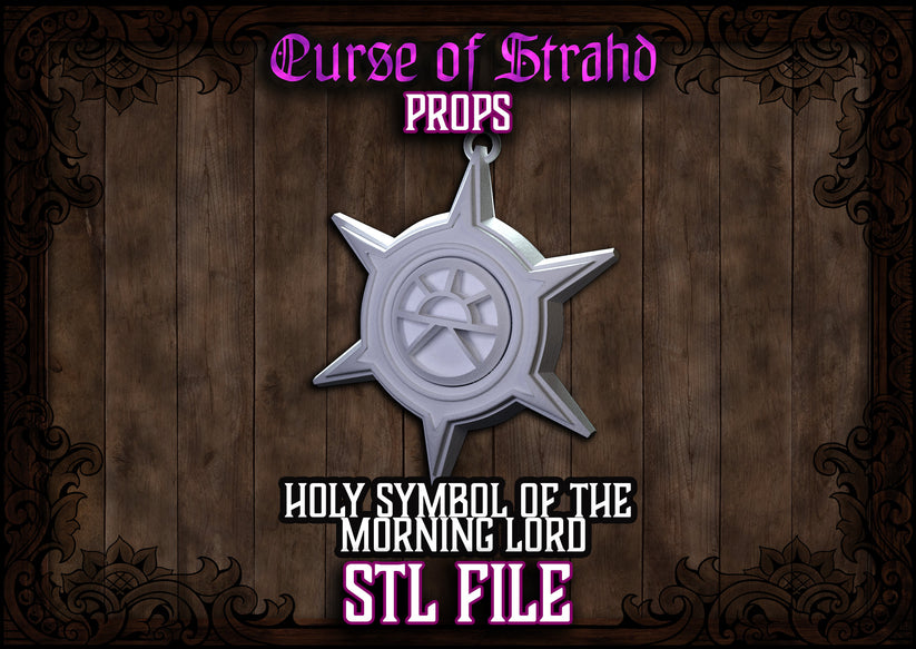 Z Curse of Strahd 3D Printable Prop - Holy Symbol of the Morning Lord ...