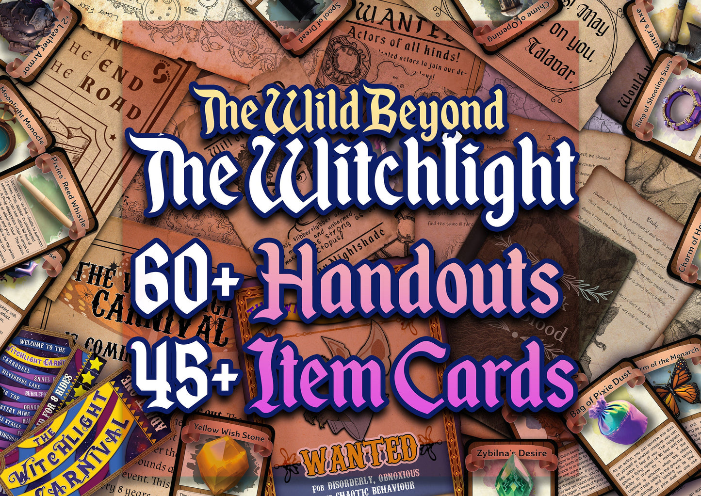 Wild Beyond the Witchlight D&D Handouts - Campaign Assets - DnD - Resources - Hither - Thiter - Yon - Palace of Hearts Desire - Printable