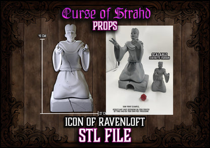 z Curse of Strahd 3D Printable Prop - Icon Of Ravenloft - Dice Tower - STL FILES ONLY -DnD Prop