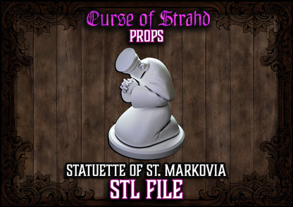 z Curse of Strahd 3D Printable Prop Statuette of Saint Markovia - STL FILES ONLY -DnD Prop