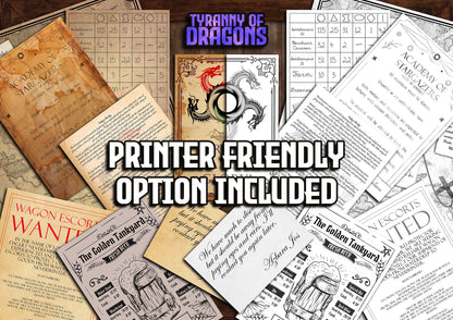 Tyranny of Dragons 90 + D&D Handouts and Assets Bundle - DnD - Dungeons and Dragons - Maps - Waterdeep - DM Gift - VTT - Printable - Tiamat