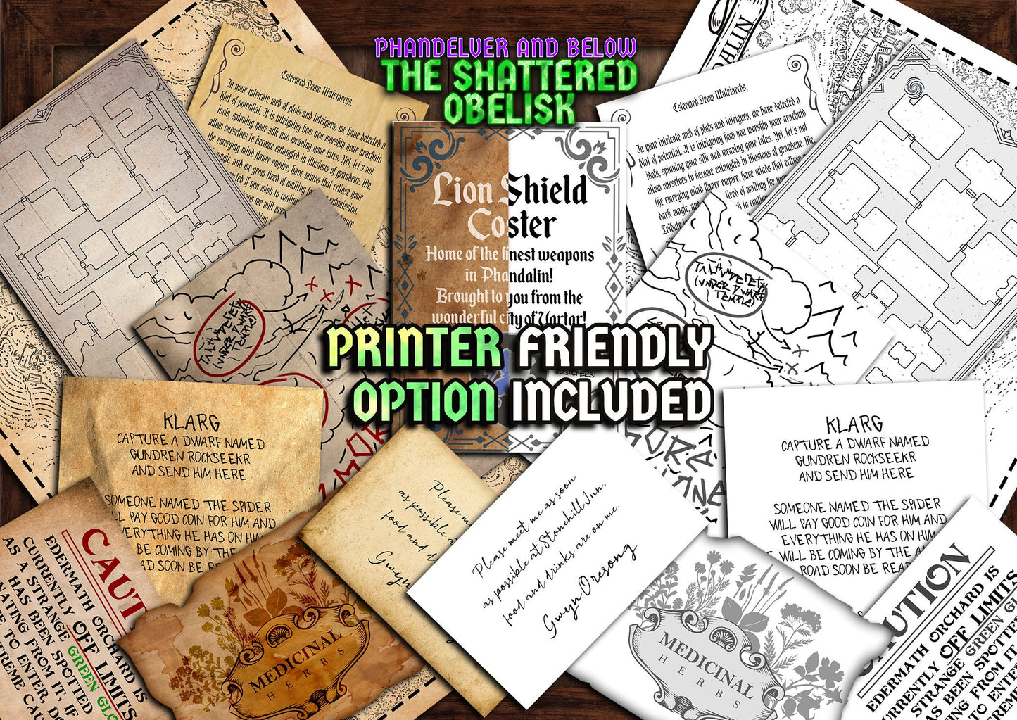 Phandelver and Below The Shattered Obelisk D&D Handouts  Bundle - Campaign Assets - DnD - Resources - DM Gifts - DnD Starter - Printable