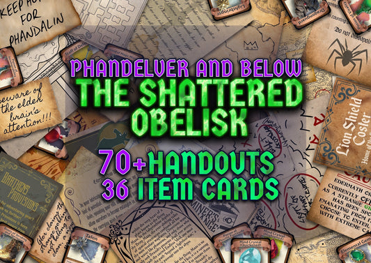 Phandelver and Below The Shattered Obelisk D&D Handouts  Bundle - Campaign Assets - DnD - Resources - DM Gifts - DnD Starter - Printable