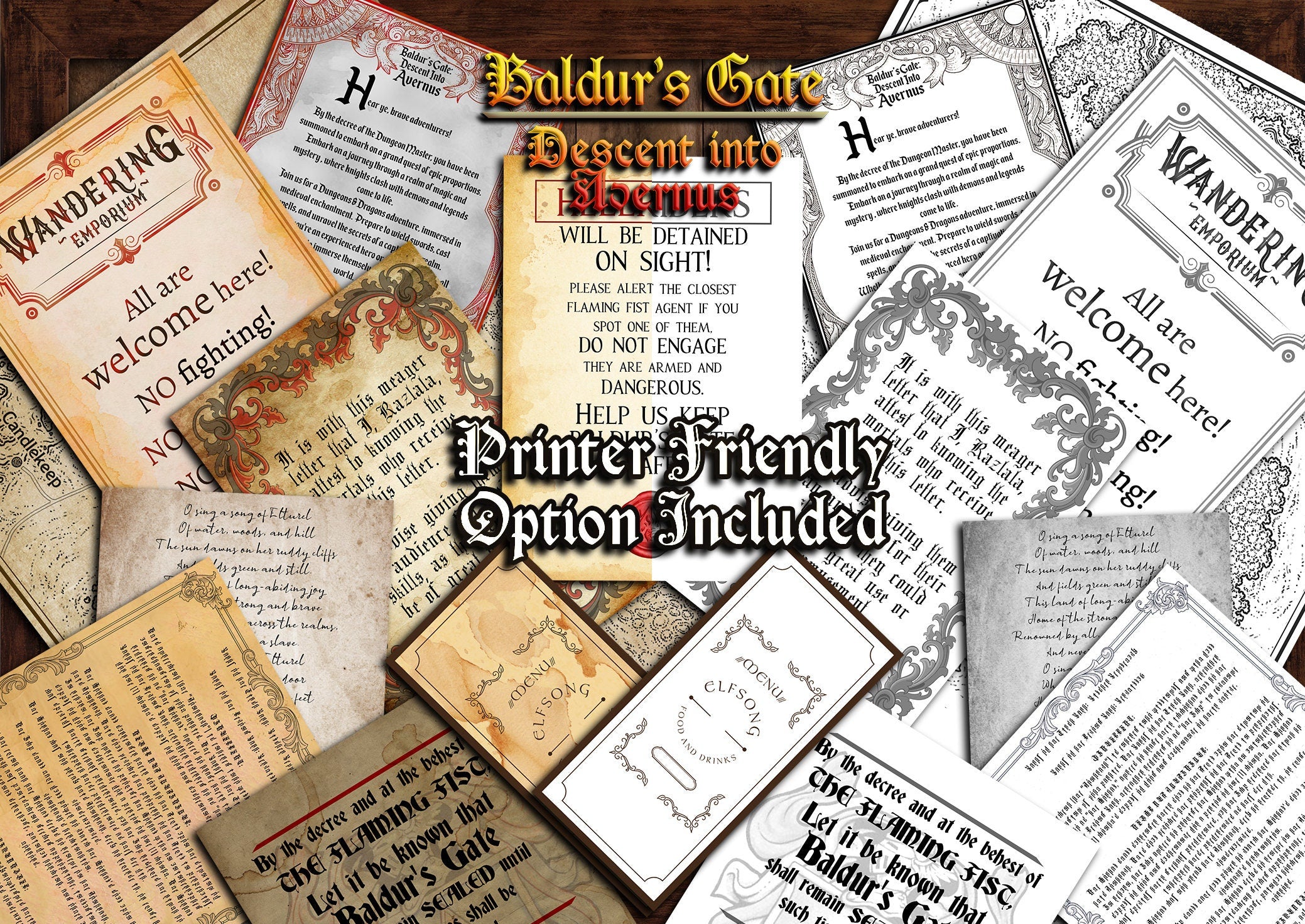 Infernal Rapture Baldur's Gate : Descent into Avernus 60 + D&D Handouts and Assets Digi ...