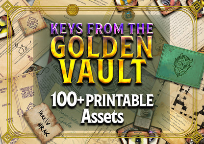 Keys from the Golden Vault 100+ DnD Handouts Bundle - Campaign Assets - Resources - DM Gifts - Starter - Printable - Dungeons and Dragons